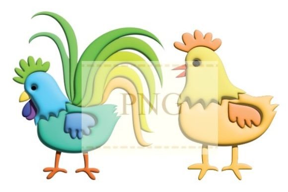 3D Chicken Rooster Hen PNG: Farm Animal Art for Creators