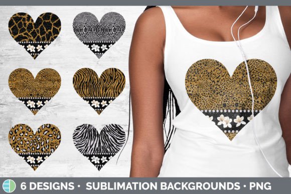 Animal Print Hearts Clipart: Wild Meets Romantic Design