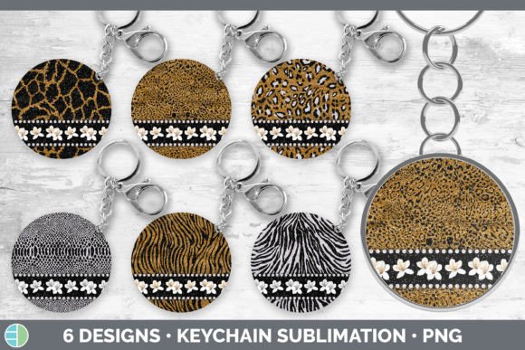 Animal Print Keychain Bundle | Flower Ke: Wildly Creative Designs