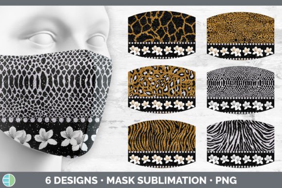 Animal Print Mask | Sublimation Flower F: Unleash Your Wild Side