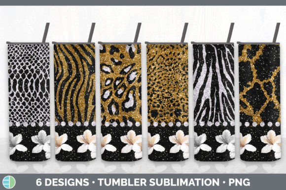 Animal Print Tumbler | Flower Skinny Tum: A Bold Design Asset