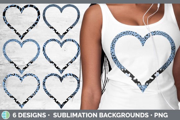 Blue Animal Print Heart Frame Clipart: Design Guide