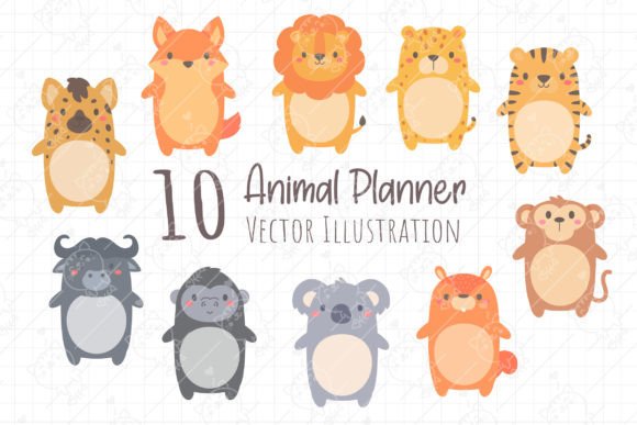 Charming Animal Planner Clipart: Your Next Creative Asset