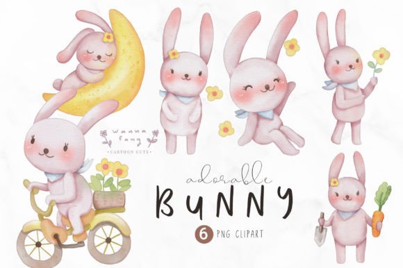 Charming Bunny Adorable Animal Watercolor PNG: A Designer's Delight