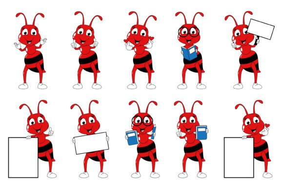 Charming Character: Cute Ant Animal Cartoon Illustration