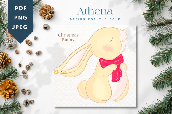 Christmas Bunny | Cute Baby Animal: Adorable Holiday Design