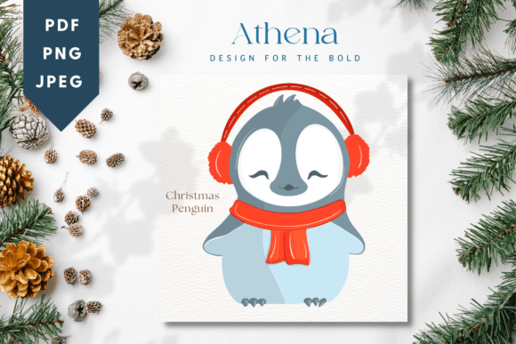 Christmas Penguin | Cute Baby Animal: A Designer's Holiday Asset
