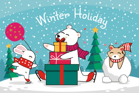 Cute Animal Christmas Winter: Whimsical Holiday Charm
