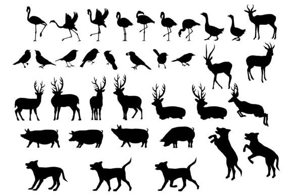 Cute Animal Silhouette Illustration Set: Beyond the Font File