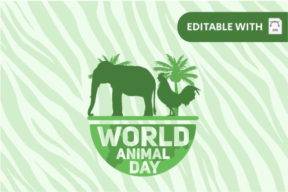 Logo World Animal Day: A Creative Font for Stickers, Books & Beyond