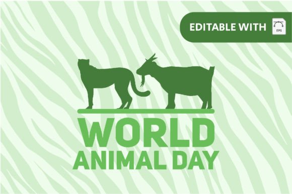 Logo World Animal Day: Design with Playful Character