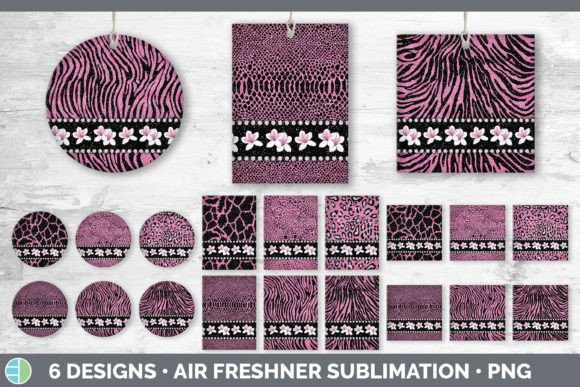 Pink Animal Print Air Freshener | Flower: A Sublimation Design Essential