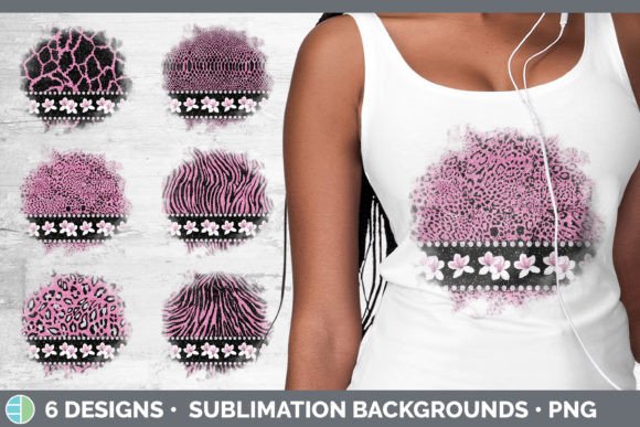 Pink Animal Print Background | Flower Gr: A Sublimation Design Bundle