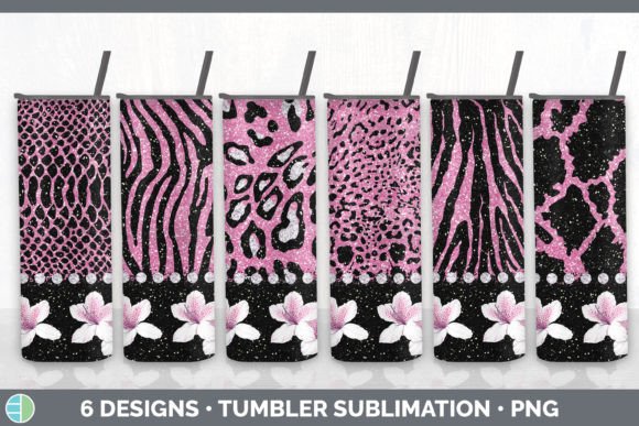 Pink Animal Print Tumbler: Sublimation Design Bundle