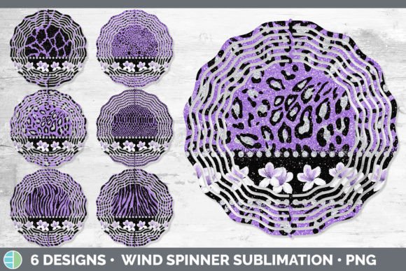 Purple Animal Print Wind Spinner: Sublimation Design Guide