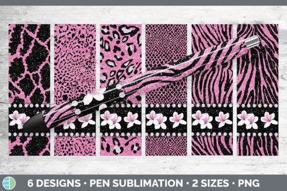 Wildly Creative: Pink Animal Print Pen Wraps | Flower Epo Design Guide